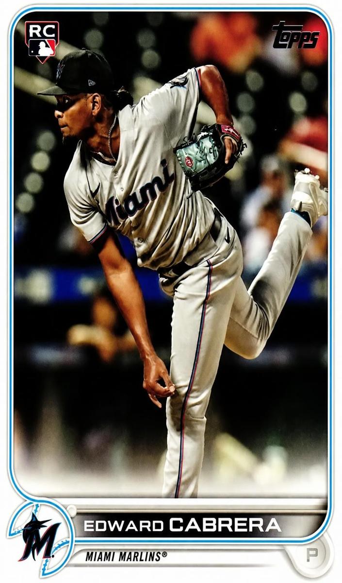 2022 Topps Edward Cabrera #566 card