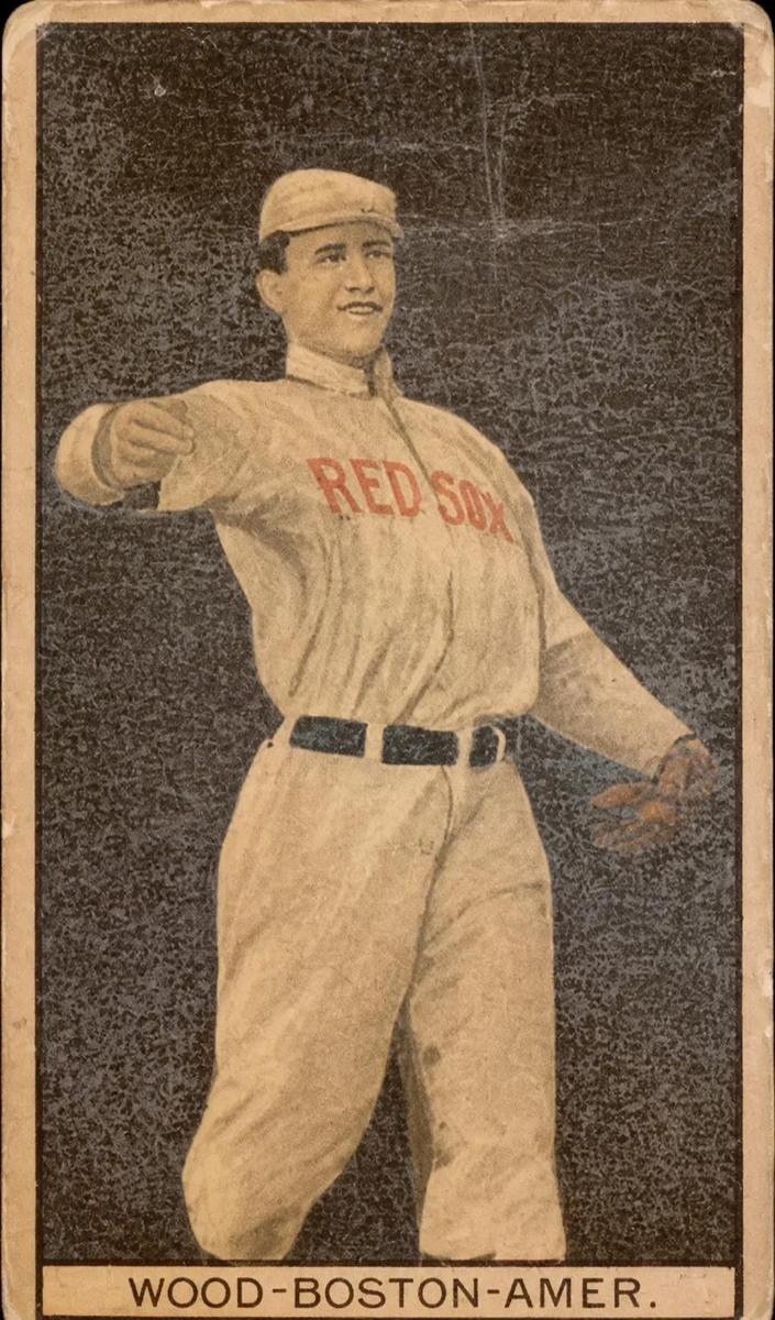 1912 American Tobacco Company Brown Background T207 Joe Wood #NNO card