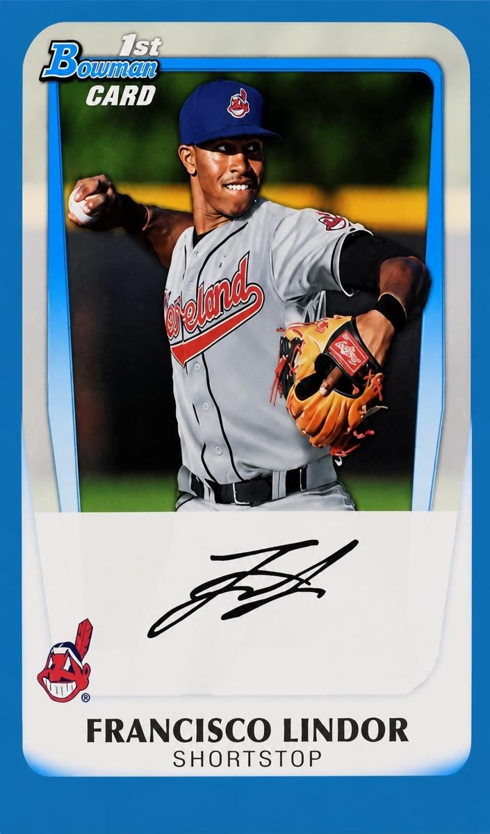 2011 Bowman Draft Picks & Prospects Francisco Lindor [Blue] #BDPP53 card