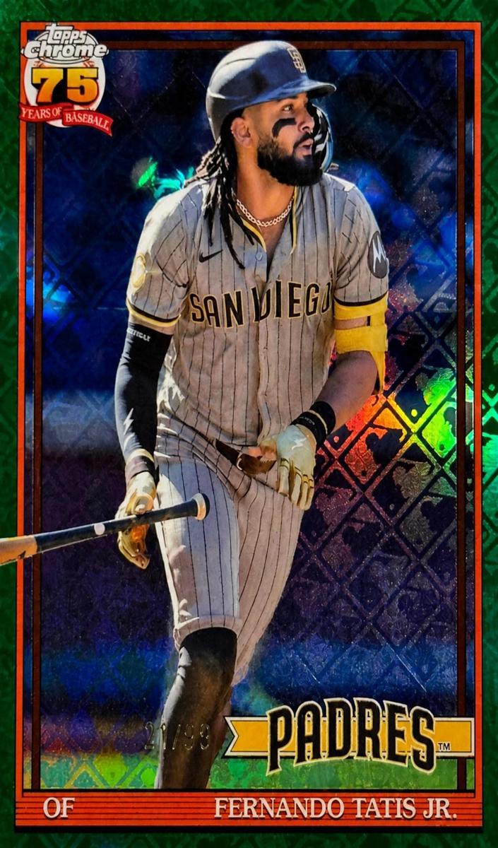 2026 Topps Chrome Logofractor Fernando Tatis Jr. [Orange Refractor] #91CB-12 card