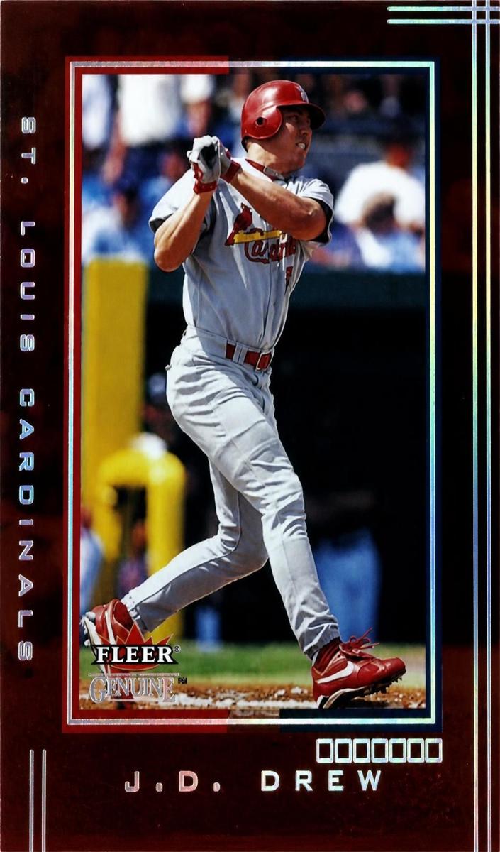 2002 Fleer Genuine J.D. Drew #70 card