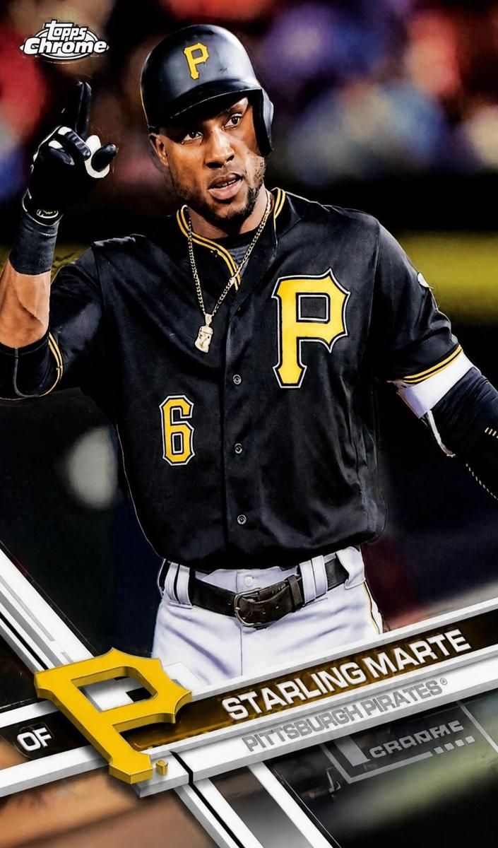 2017 Topps Chrome Starling Marte #35 card