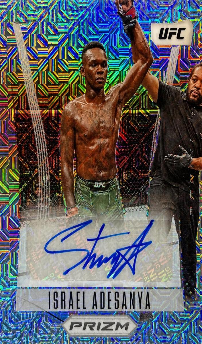 2023 Panini Prizm Israel Adesanya [Silver] #TH-IAD card