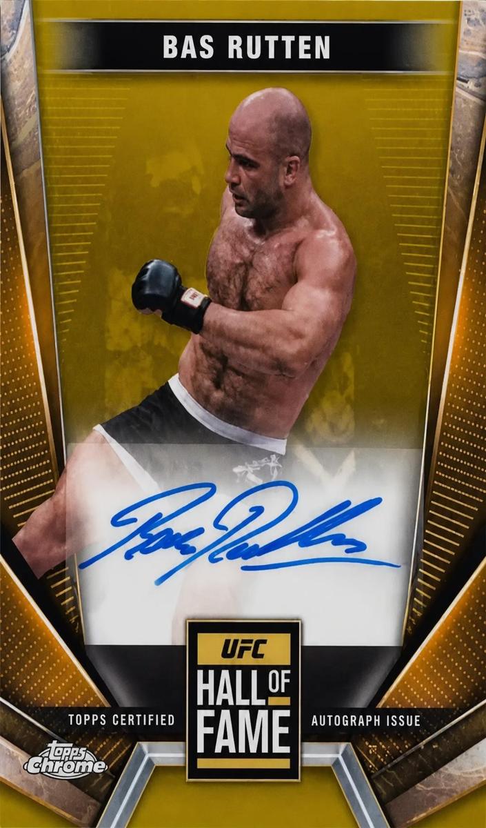 2024 Topps Chrome Bas Rutten [Black Refractor] #HFA-BRU card