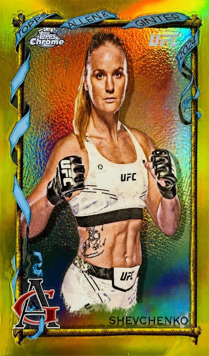 2024 Topps Chrome Valentina Shevchenko [Gold Refractor] #AAG-30 card