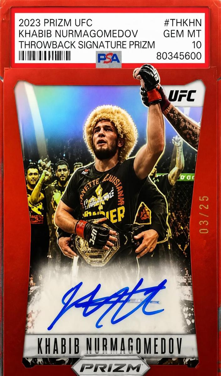 2023 Panini Prizm Khabib Nurmagomedov [Green] #TH-KHN card