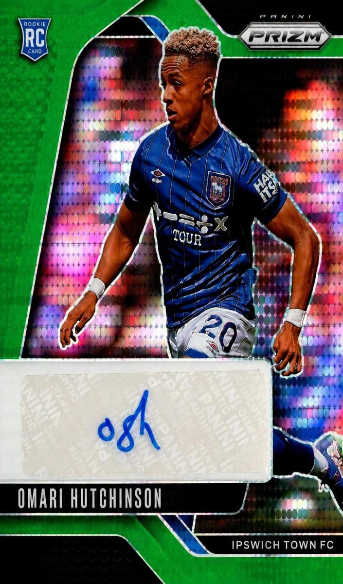 2024 Panini Prizm Premier League Omari Hutchinson [Green Pulsar] #S-OH card