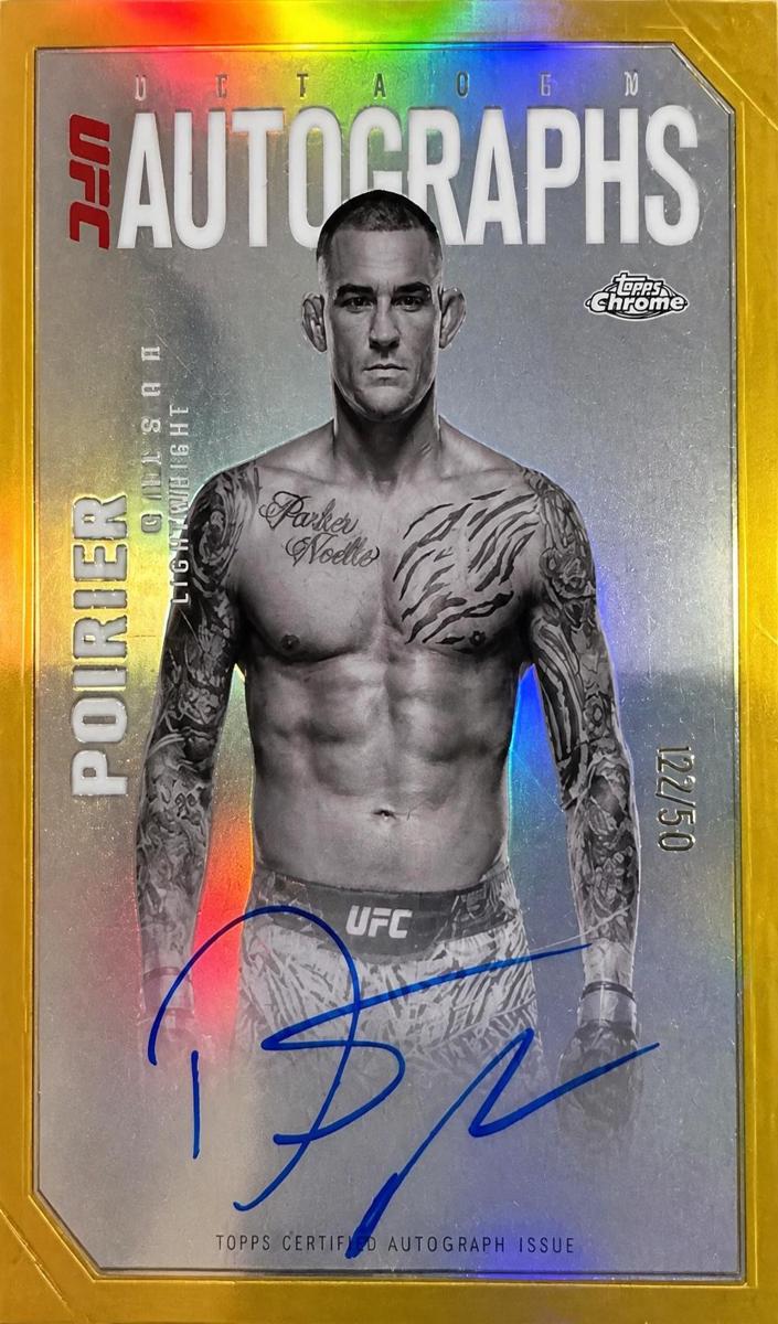 2025 Dustin Poirier [Geometric Orange Refractor] #OLA-DP