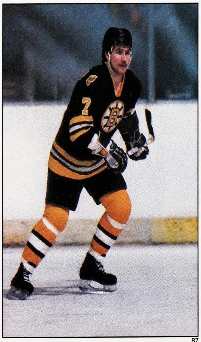 1982 Topps Stickers Ray Bourque #87 card