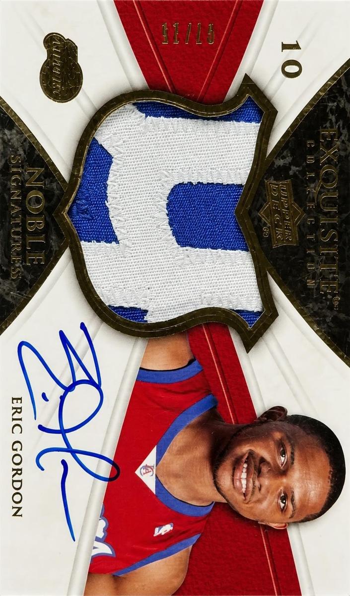 2008 Upper Deck Exquisite Collection Eric Gordon #NA-EG card