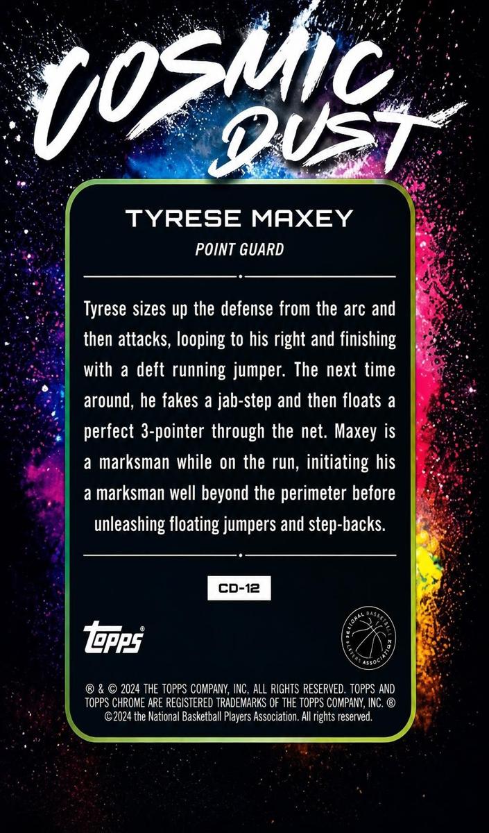 2023 Tyrese Maxey #CD-12