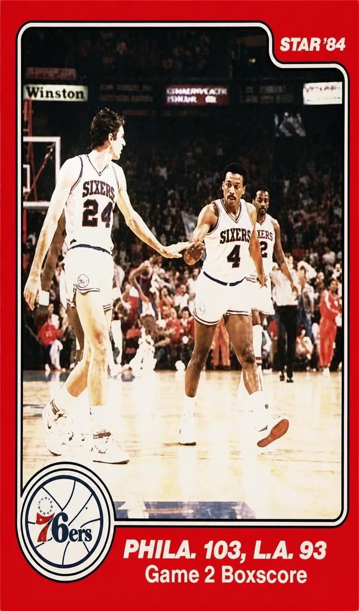 1983 Phila. 103, L.A. 93 [Game 2 Boxscore] #12