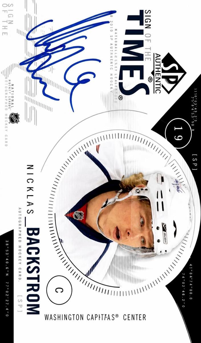 2009 SP Authentic Nicklas Backstrom #ST-NB card