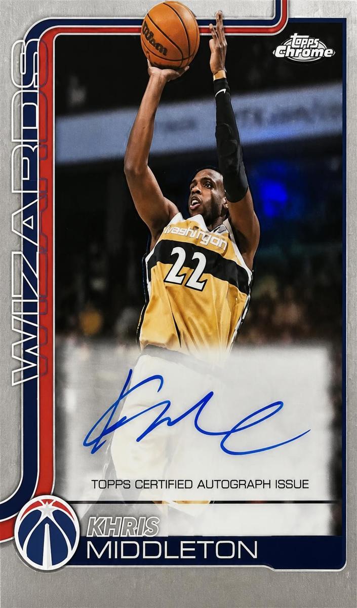 2025 Topps Chrome Update Khris Middleton #TCA-KHM card