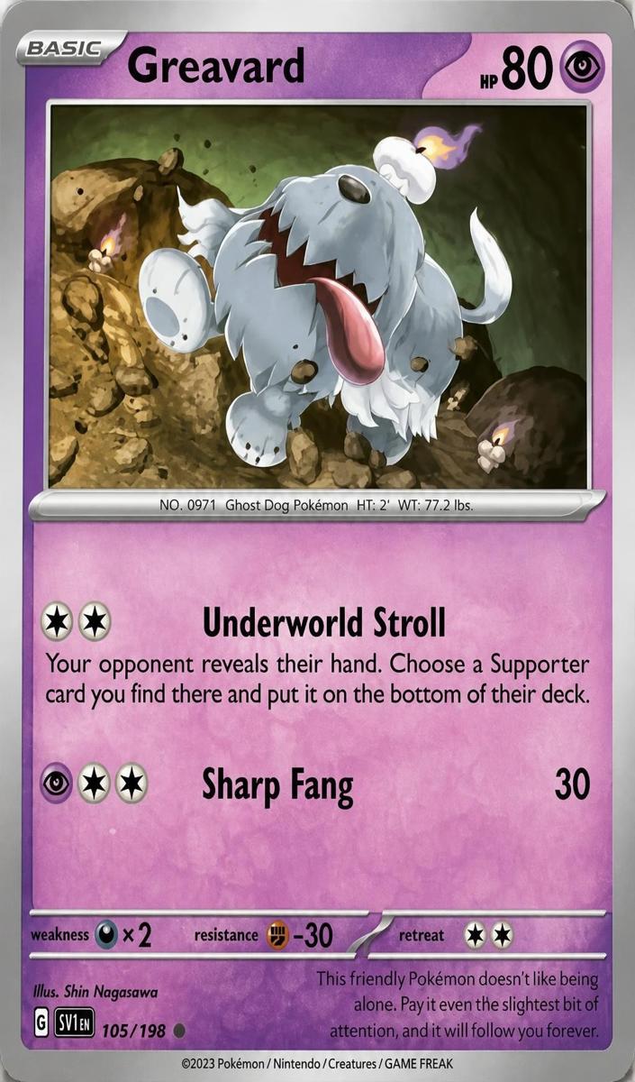 Greavard 2023 Pokemon Scarlet & Violet