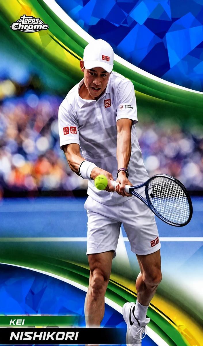 2025 Topps Chrome Sapphire Kei Nishikori #163 card