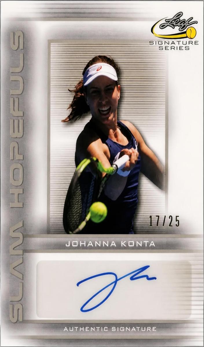 2017 Leaf Signature Series Johanna Konta [Silver] #SH-JK1 card