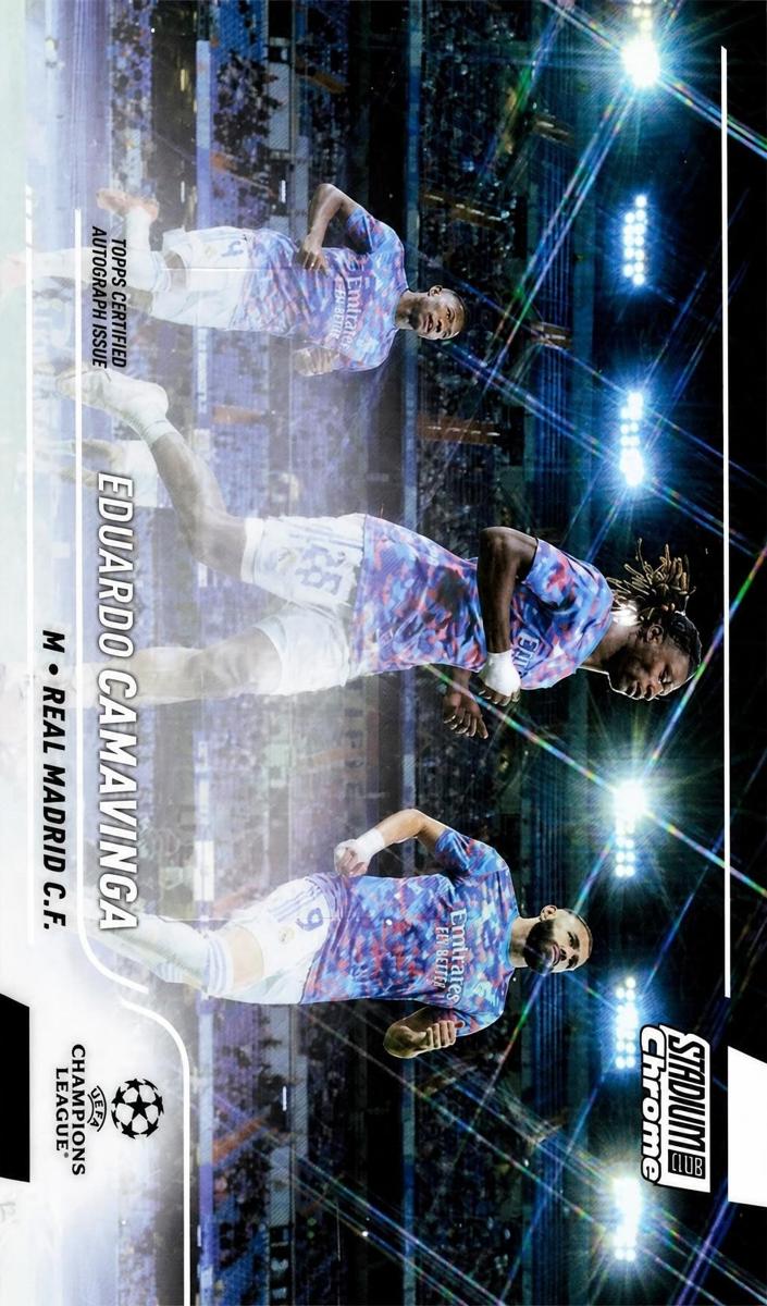 2021 Topps Stadium Club Chrome UEFA Champions League Eduardo Camavinga #CA-EC card