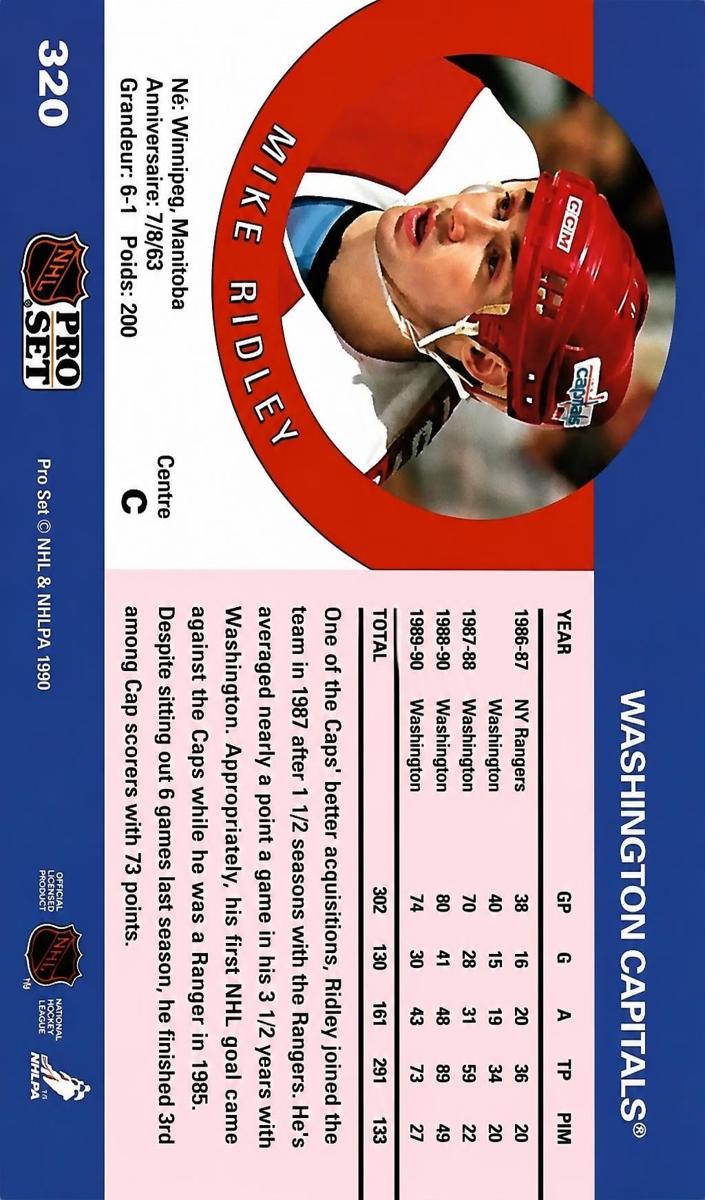 1990 Mike Ridley [Error] #320