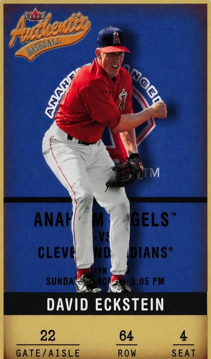 2002 Fleer Authentix David Eckstein #64 card