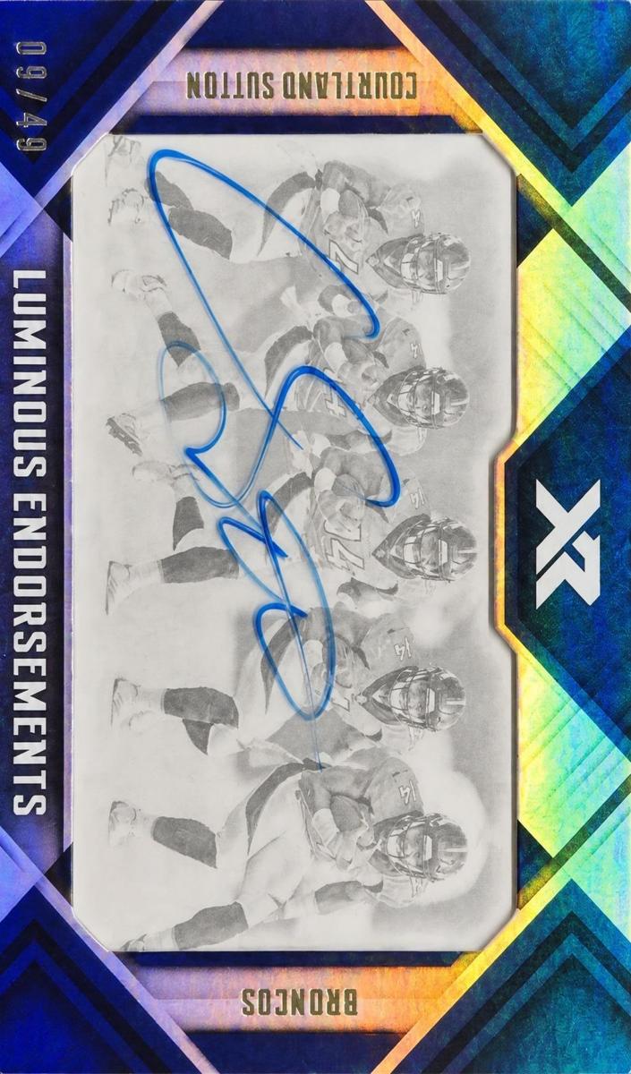 2018 Panini XR Courtland Sutton [Blue] #LE-15 card