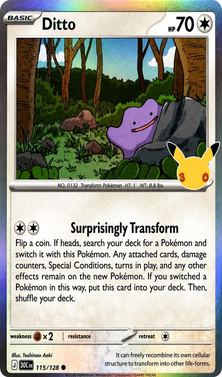 Ditto 2026 Pokemon 30th Celebration