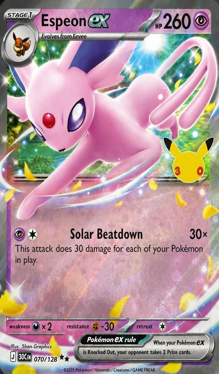 Espeon EX 2026 Pokemon 30th Celebration