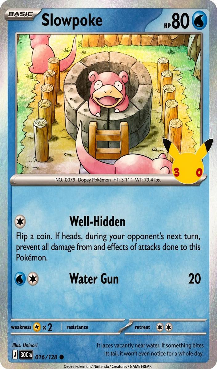 Slowpoke 2026 Pokemon 30th Celebration