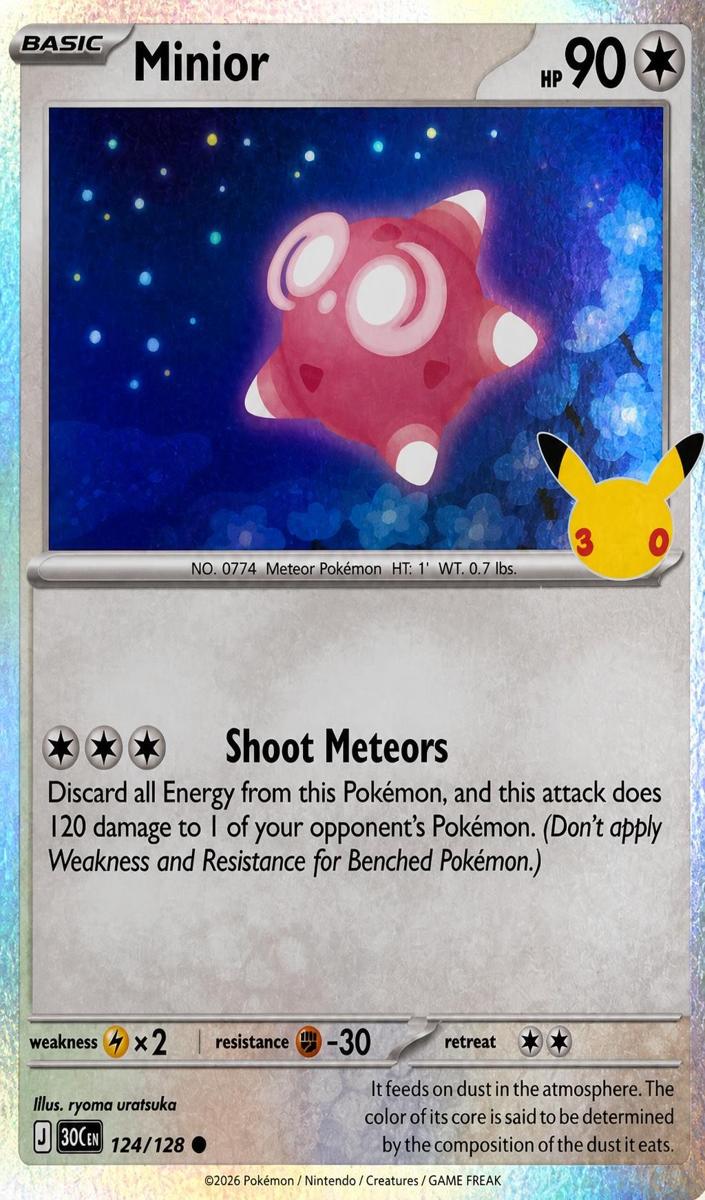 Minior 2026 Pokemon 30th Celebration