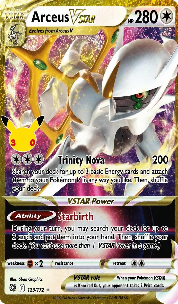 Arceus VSTAR Holo 2026 Pokemon 30th Celebration