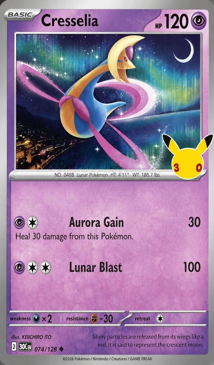 Cresselia 2026 Pokemon 30th Celebration
