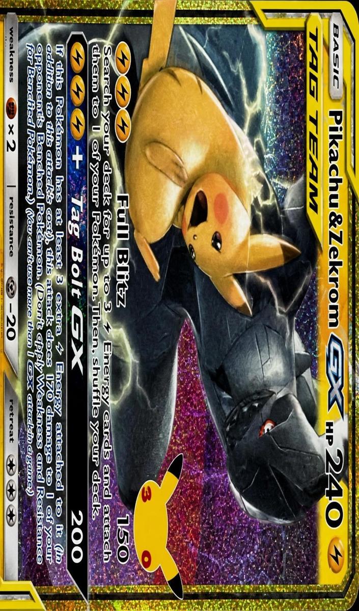 Pikachu & Zekrom GX Holo 2026 Pokemon 30th Celebration