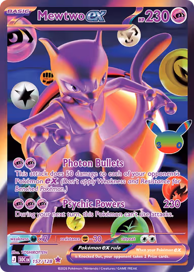 Mewtwo EX 2026 Pokemon 30th Celebration