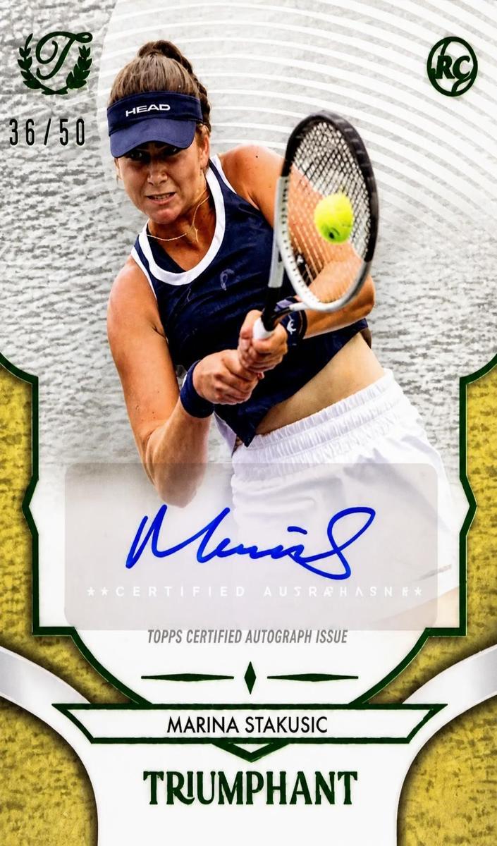 2025 Topps Triumphant Marina Stakusic [Trophy Gold Foil] #40-A card