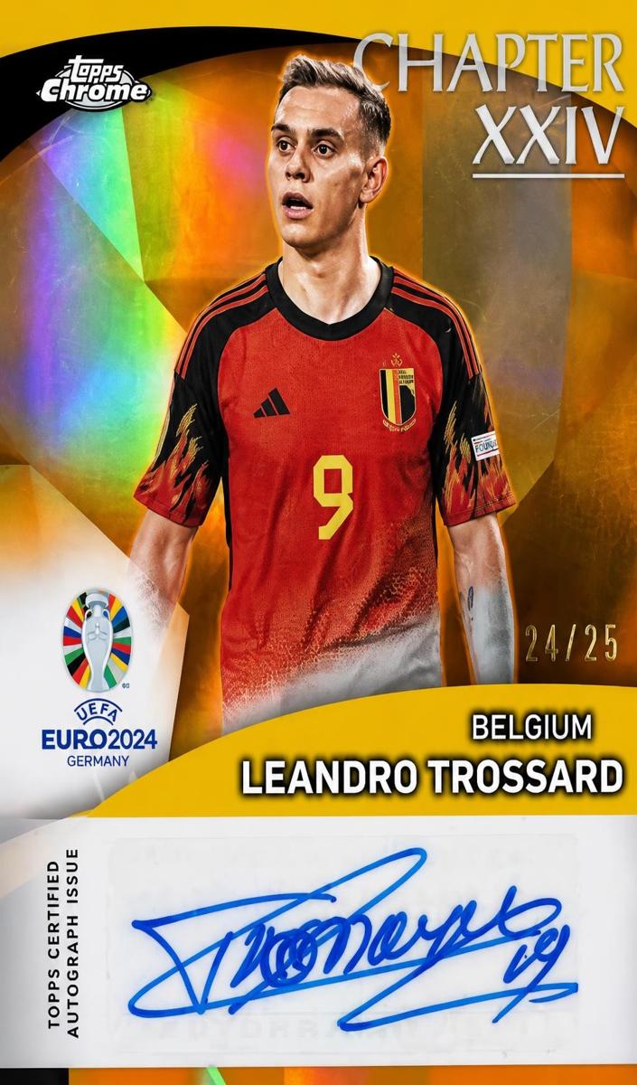 2024 Topps Chrome UEFA Euro Leandro Trossard #CA-LT card