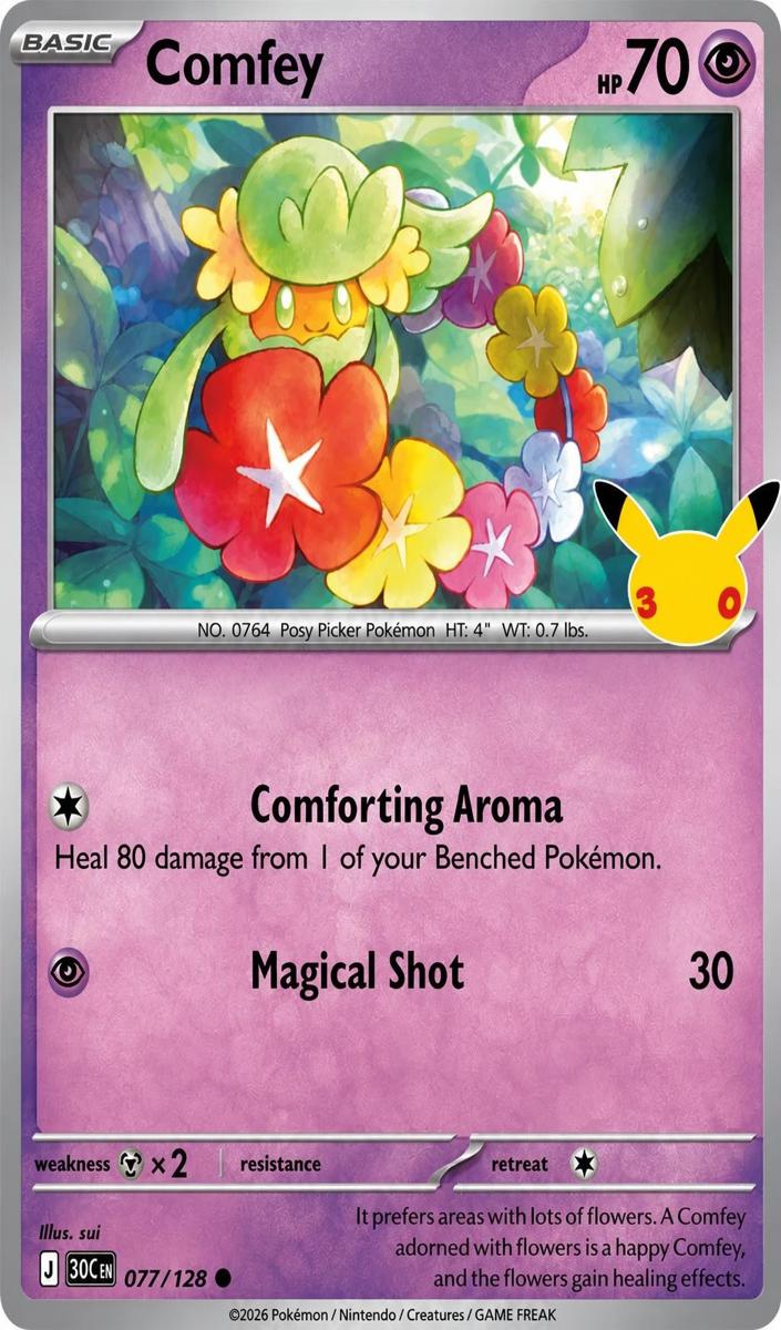 Comfey 2026 Pokemon 30th Celebration