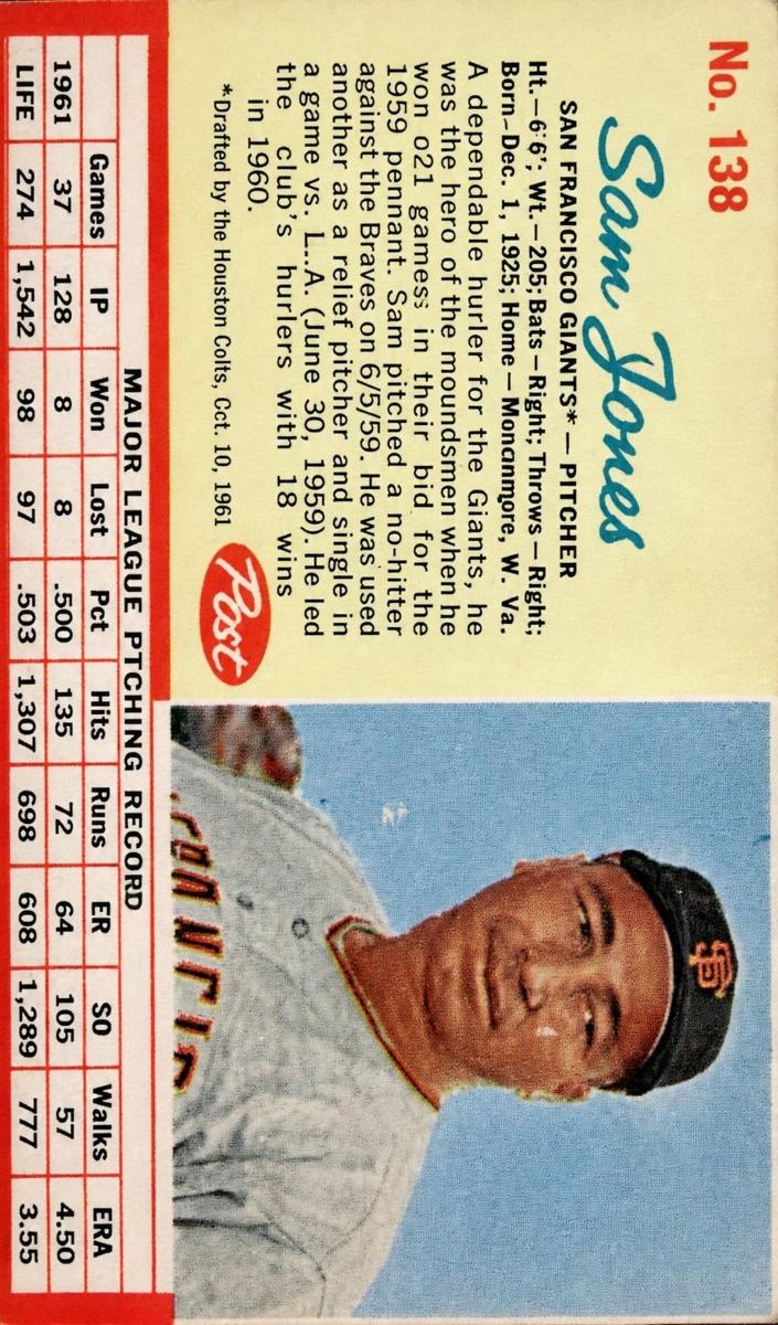 1962 Sam Jones #138