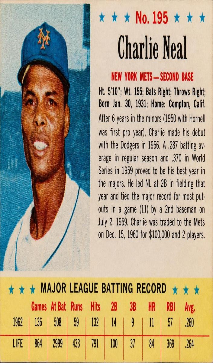 1963 Charlie Neal #195