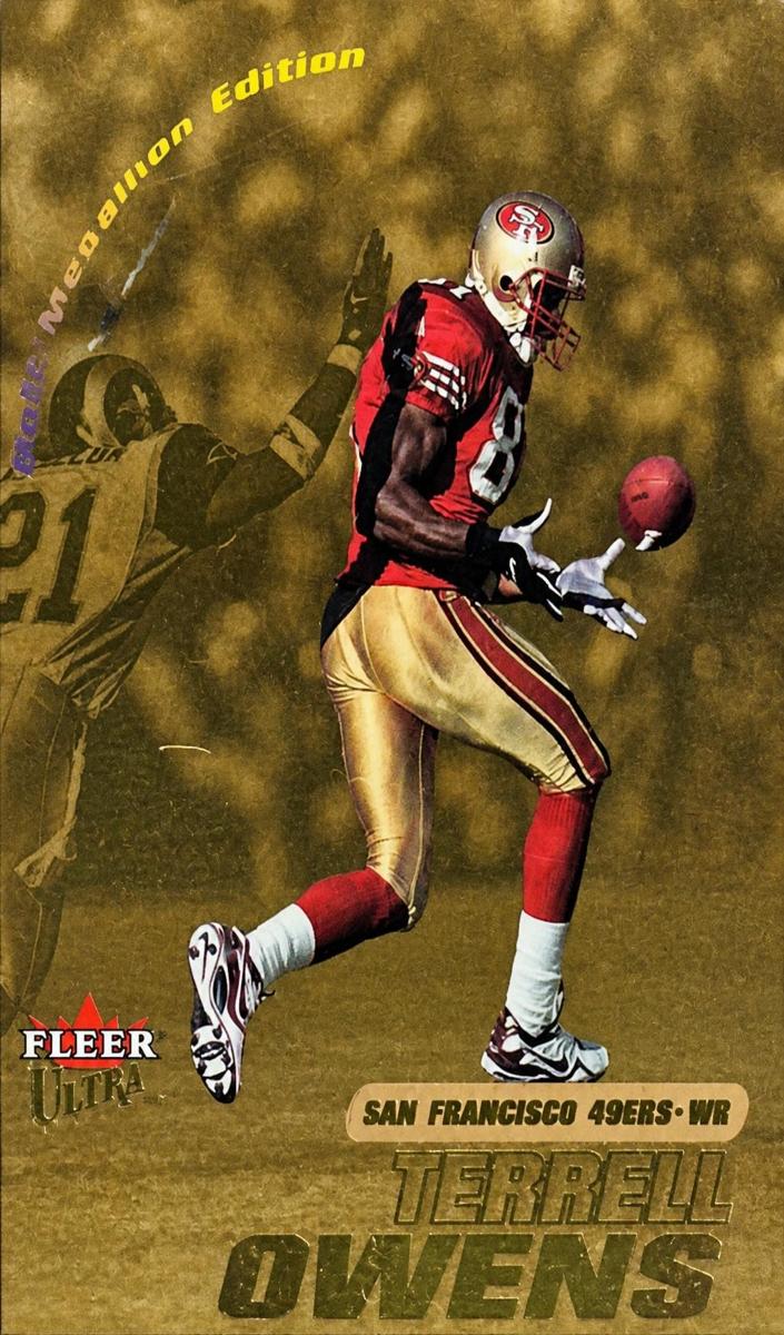 2001 Fleer Ultra Terrell Owens [Gold Medallion] #122G card