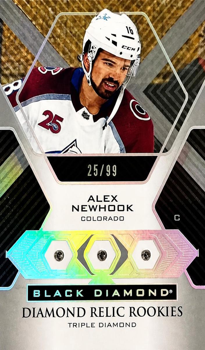 2021 Upper Deck Black Diamond Alex Newhook [Pure Black] #BDR-AN card