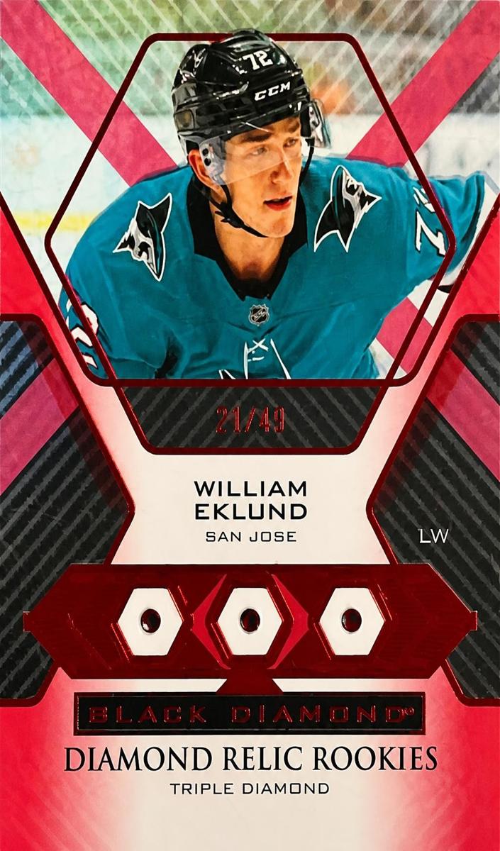 2021 Upper Deck Black Diamond William Eklund [Ruby - Triple] #BDR-WE card