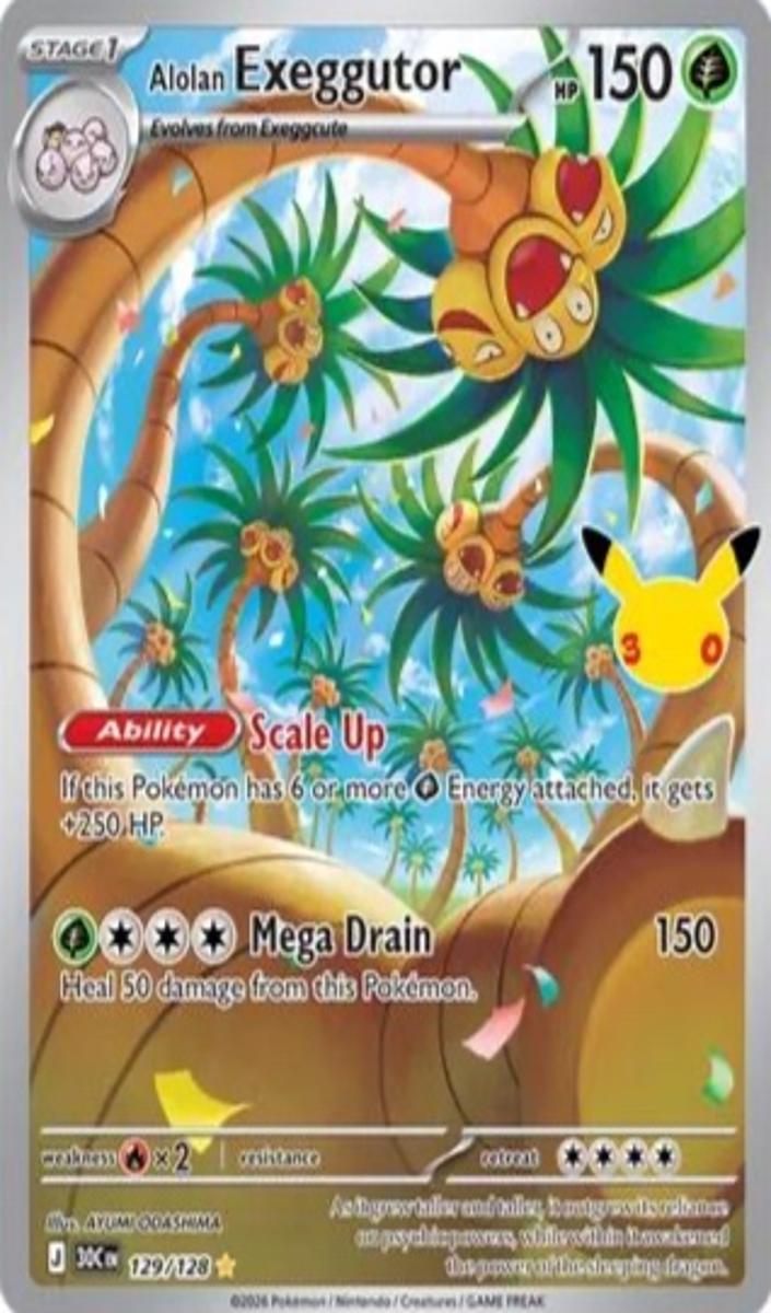 Alolan Exeggutor 2026 Pokemon 30th Celebration
