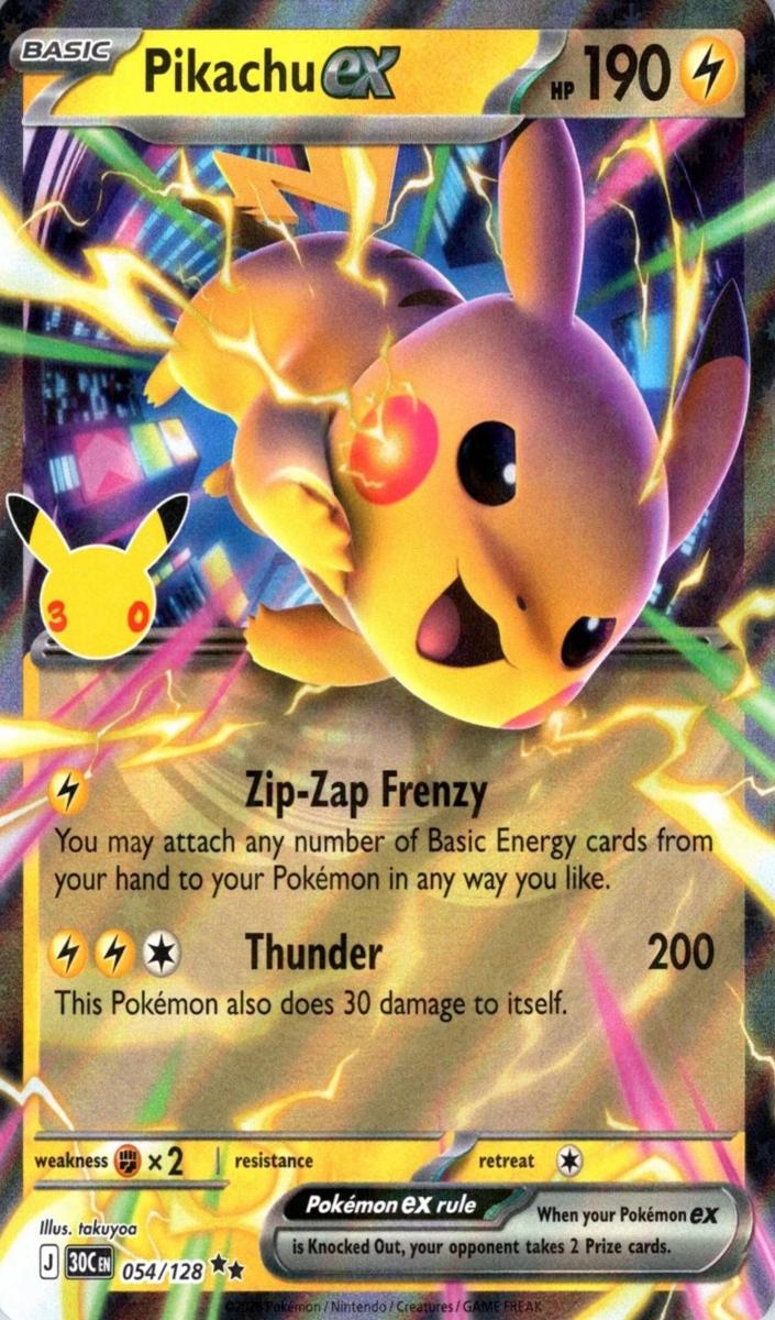 Pikachu EX 2026 Pokemon 30th Celebration