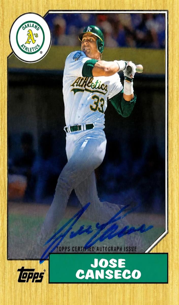 2022 Topps Clearly Authentic Jose Canseco #87TBA-JC card