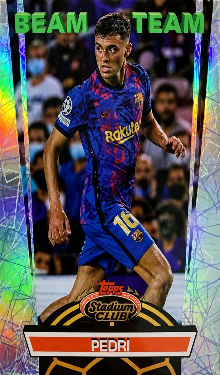 2021 Topps Stadium Club Chrome UEFA Champions League Pedri [Red] #BT-PED card