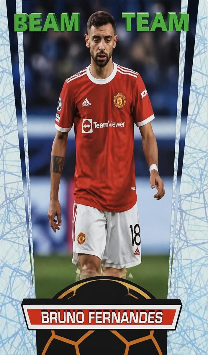 2021 Topps Stadium Club Chrome UEFA Champions League Bruno Fernandes [Red] #BT-BF card