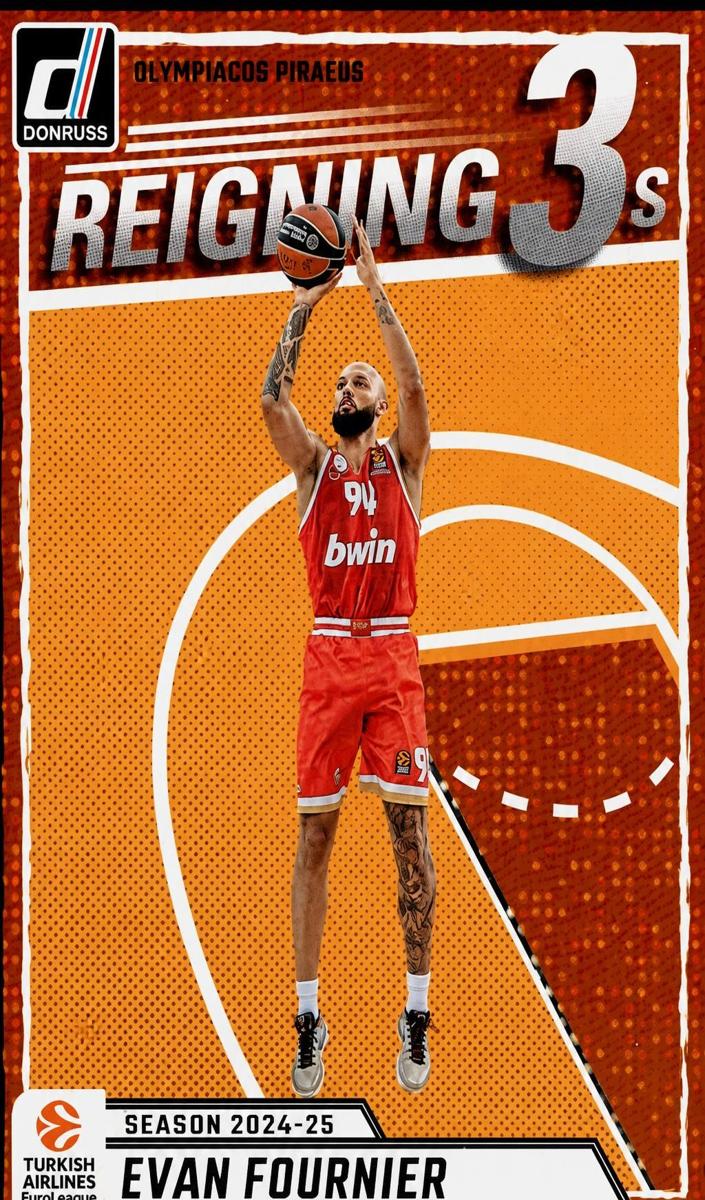 2024 Donruss Turkish Airlines EuroLeague Evan Fournier #3 card