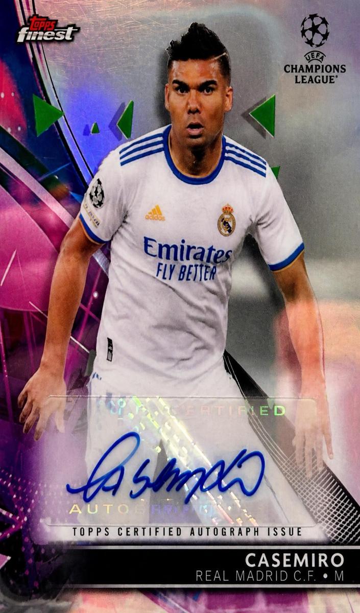 2021 Topps Finest UEFA Champions League Casemiro #BA-C card