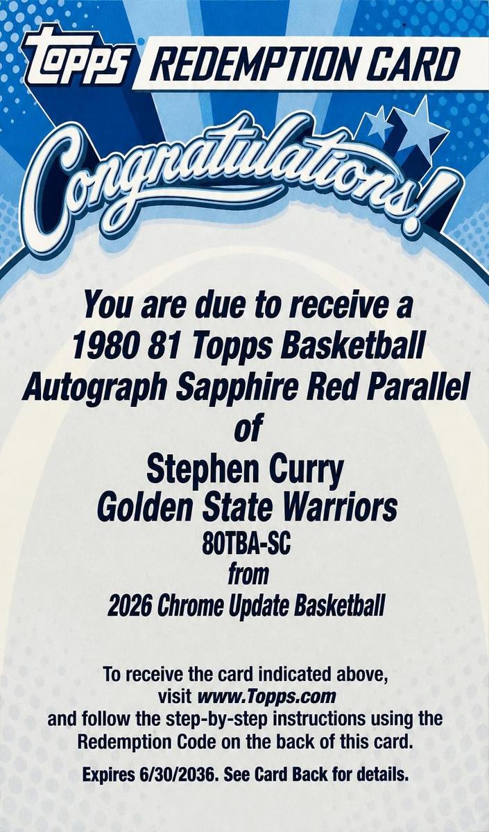2025 Stephen Curry [Red] #80TBA-SC