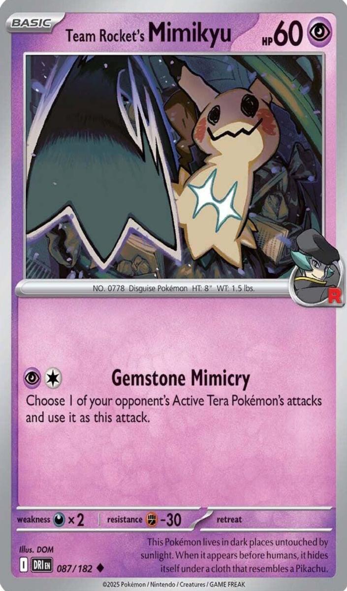 Team Rocket's Mimikyu 2025 Pokemon Scarlet & Violet Destined Rivals